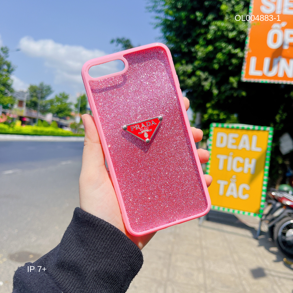 ** Ốp IP 7+/8+ lưng trong kèm nhũ Prada