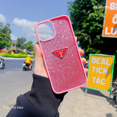 ** Ốp IP 15 Pro Max lưng trong kèm nhũ Prada