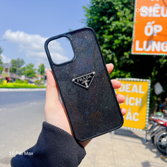 ** Ốp IP 15 Pro Max lưng trong kèm nhũ Prada