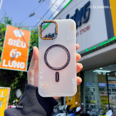 Ốp IP 14 Pro Max lưng nhám từ tính Magsafe
