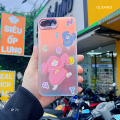** Ốp IP 7+/8+ nhám phản quang in hình người áo hồng