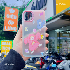 ** Ốp IP 11 Pro Max nhám phản quang in hình người áo hồng