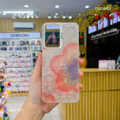 Ốp Oppo A57/A77/A77s vân đá thạch anh in Lucky hoa