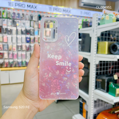 Ốp SS S20 Fe vân đá thạch anh in Keep smile