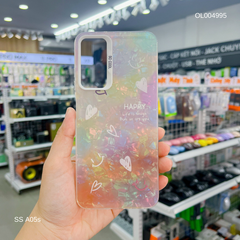 Ốp SS A05s vân đá thạch anh in Happy Life