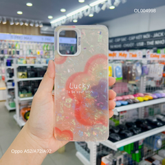 Ốp Oppo A52/A72/A92 vân đá thạch anh in Lucky hoa