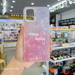 Ốp SS A51 vân đá thạch anh in Keep smile