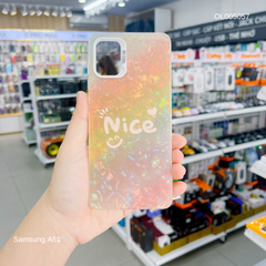 Ốp SS A51 vân đá thạch anh in Nice nền vàng