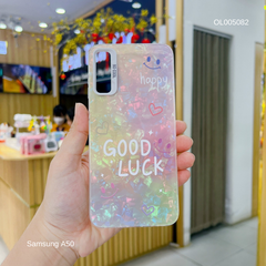 Ốp SS A50/A50s/A30s vân đá thạch anh in Good luck