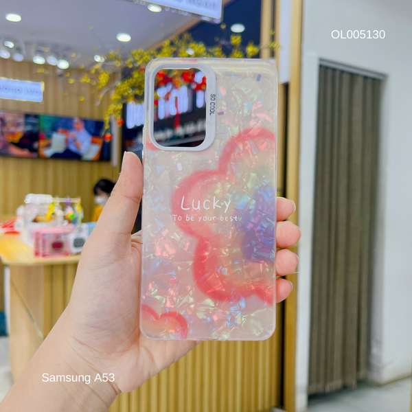 Ốp SS A53 vân đá thạch anh in Lucky hoa