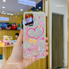 Ốp SS A53 vân đá thạch anh in Happy lovely
