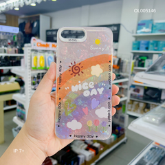 Ốp IP 7+/8+ vân đá thạch anh in Happy nice day