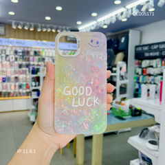 Ốp IP 11 6.1 vân đá thạch anh in Good luck