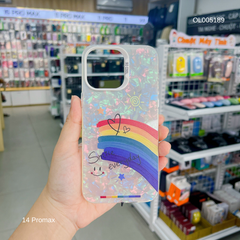 Ốp IP 14 Pro Max vân đá thạch anh in Smile