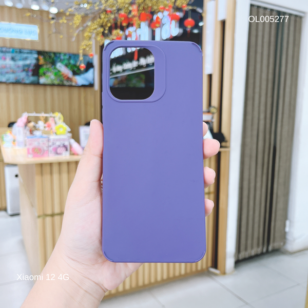 Ốp Xiaomi 12 4G Silicon full màu trơn