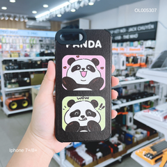 ** Ốp IP 7+ dẻo vân da sần in hình Panda