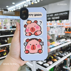 ** Ốp IP Xs Max dẻo vân da sần in 2 Cappybara