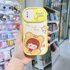 Ốp IP X dẻo in Bé gái Cutie Bear trượt camera