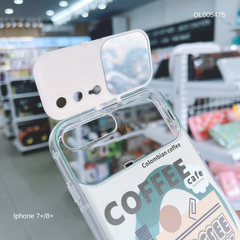 Ốp IP 7+ dẻo in Coffee lucky camera gương