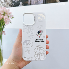 ** Ốp IP 11 Pro Max lưng cứng Crayon Shin - Chan màu màu viền nhám