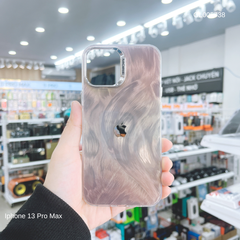 Ốp IP 13 Pro Max ánh vân sóng trơn kèm logo