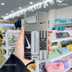 Ốp IP 13 Pro nhám bạc Nike do it camera more