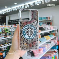 Ốp IP 15 Pro Max dẻo tráng gương logo Starbucks