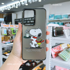 Ốp Oppo A57/A77/A77s nhám bạc in hình Cún Good morning