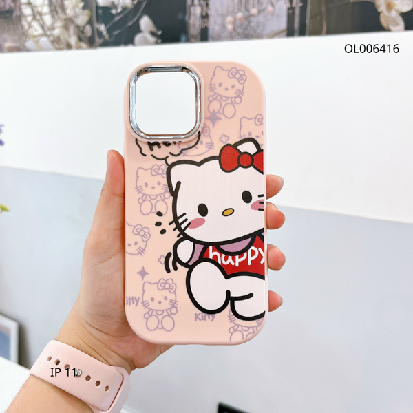 ** Ốp IP 11 6.1 Silicon in Kitty áo Happy