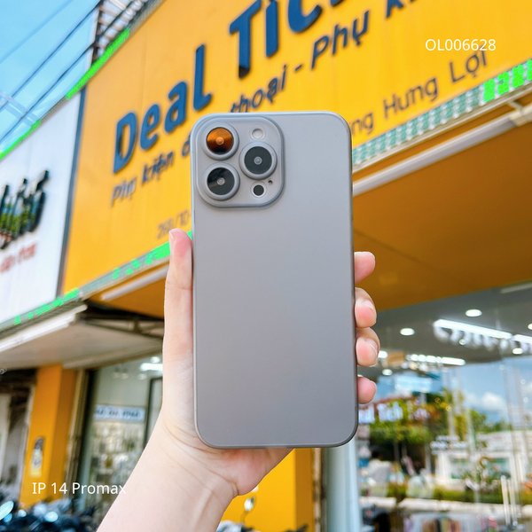 Ốp IP 14 Pro Max nhám siêu mỏng bảo vệ camera