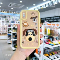 Ốp IP Xs Max dẻo đính Cún vàng Puppy viền nổi