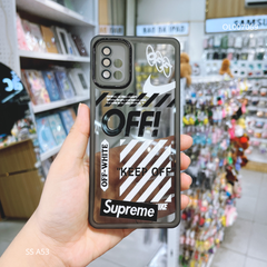 Ốp SS A53 dẻo đen Off white viền nhám