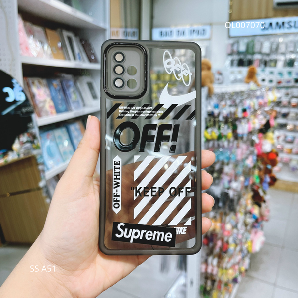 Ốp SS A51 dẻo đen Off white viền nhám