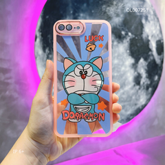 Ốp IP 6+ dẻo hồng Doraemon Luck viền nhám