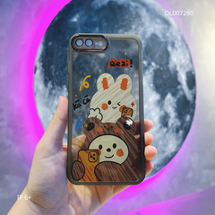 Ốp IP 6+ dẻo đen Thỏ Qiezi! viền nhám