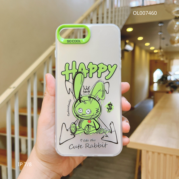 Ốp IP 7 tráng bạc Happy cute Rabbit