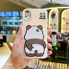 Ốp IP Xs Max nhám bạc in Panda quay lưng