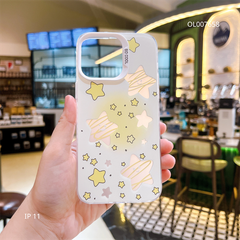 Ốp IP 11 6.1 nhiều ngôi sao nền vàng nhạt
