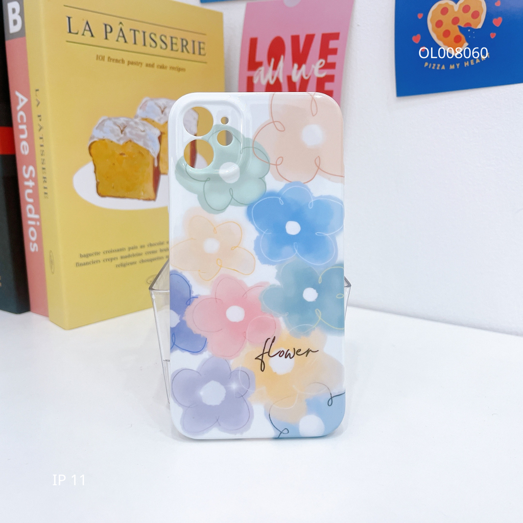 Ốp IP 11 6.1 lưng cứng hoa 5 cánh nhiều màu