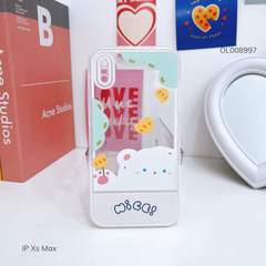 ** Ốp IP Xs Max dẻo trong Gấu trắng Lucky giá đỡ