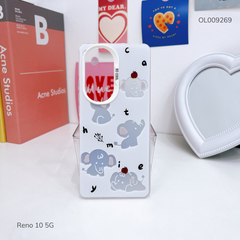 Ốp Reno 10 5G tráng bạc nhiều voi nút bạc