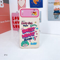** Ốp IP X dẻo Sweet heart phối camera cô gái