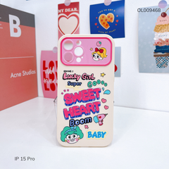 ** Ốp IP 15 Pro dẻo Sweet heart phối camera cô gái