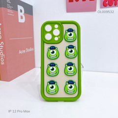 Ốp IP 12 Pro Max dẻo đính 7 icon một mắt to