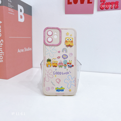 Ốp IP 11 6.1 dẻo hoạt hình Spongebob Good luck nền kem