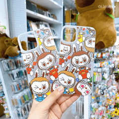 Ốp IP 14 Plus/15 Plus dẻo nhám in Labubu Yếm nhiều màu