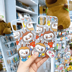 Ốp IP 15 Pro Max dẻo nhám in Labubu Yếm nhiều màu