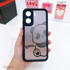 Ốp Redmi 13C dẻo in Panda viền nổi