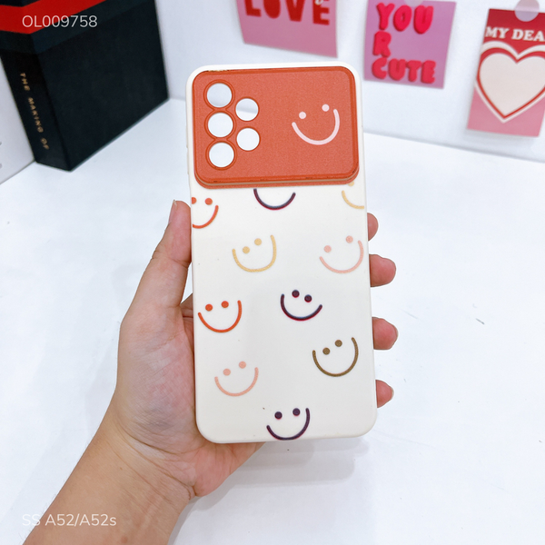 Ốp SS A52/A52s dẻo mặt cười nhiều màu phối camera