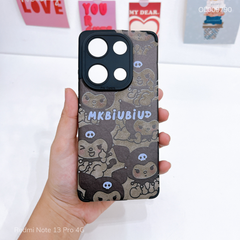 Ốp Redmi Note 13 Pro 4G giả da lộn Kuromi MKbiubiu